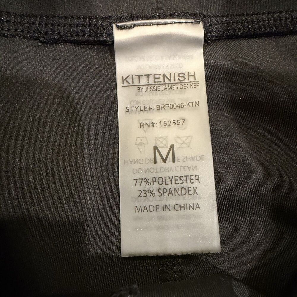 Kittenish Black Leggings Women's Yoga Pants Medium Stretch Jessie James Decker - Picture 5 of 7